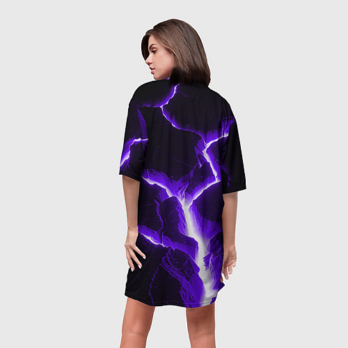 Женская длинная футболка The rift / 3D-принт – фото 4