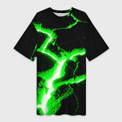 Футболка женская длинная Разлом, цвет: 3D-принт