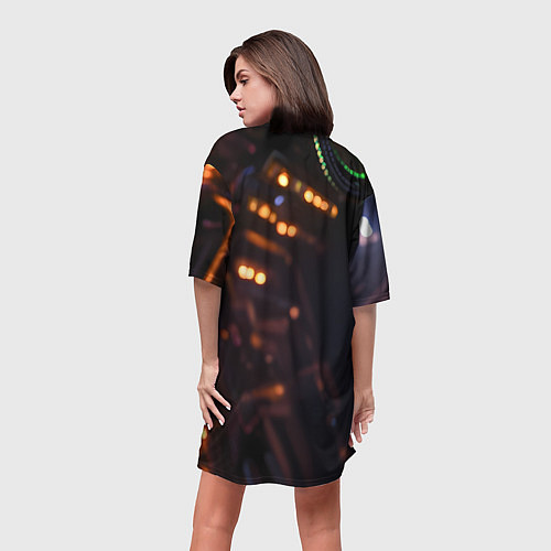 Женская длинная футболка Злой Чужой / 3D-принт – фото 4