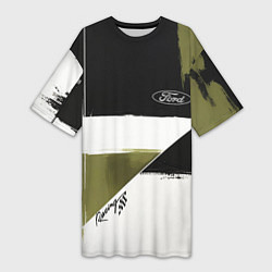 Женская длинная футболка Ford эмблема