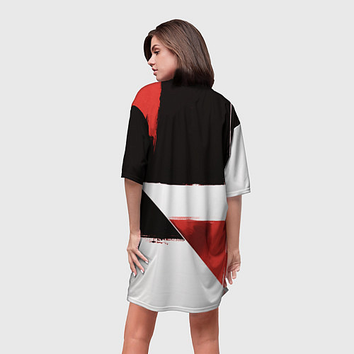 Женская длинная футболка Toyota логотип / 3D-принт – фото 4