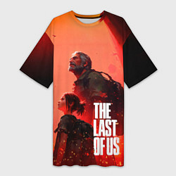 Женская длинная футболка The last of us Joel Ellie