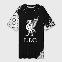 Женская длинная футболка Liverpool hexagon