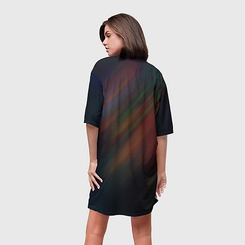 Женская длинная футболка Парень в кепке / 3D-принт – фото 4