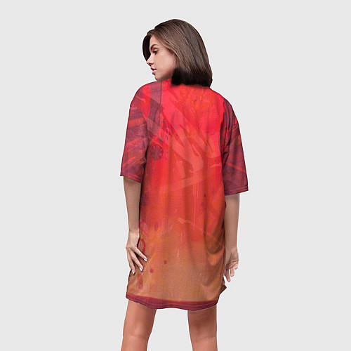 Женская длинная футболка Мишка на спорте / 3D-принт – фото 4