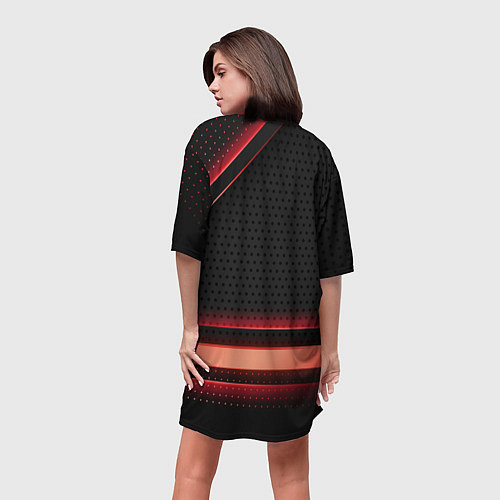 Женская длинная футболка Audi sport auto / 3D-принт – фото 4