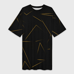 Женская длинная футболка Color yellow line