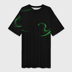 Женская длинная футболка Color green abstraction