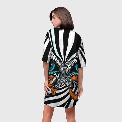 Женская длинная футболка Глаз и щупальца / 3D-принт – фото 4