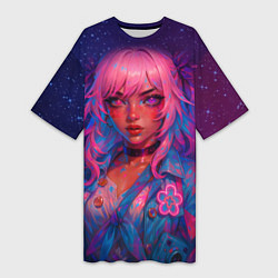 Женская длинная футболка Март 7 реализм