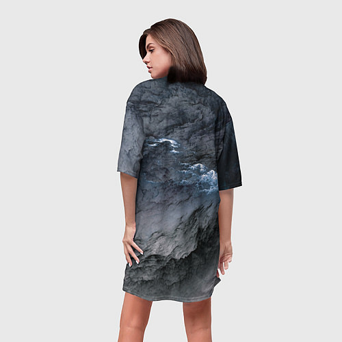 Женская длинная футболка Символика Белобога - оберег / 3D-принт – фото 4