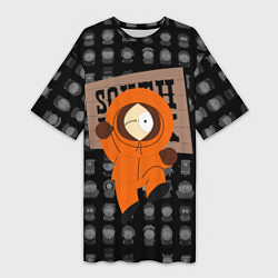 Футболка женская длинная Кенни из Южного парка, цвет: 3D-принт