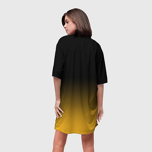 Женская длинная футболка Бостон Брюинз - градиент / 3D-принт – фото 4