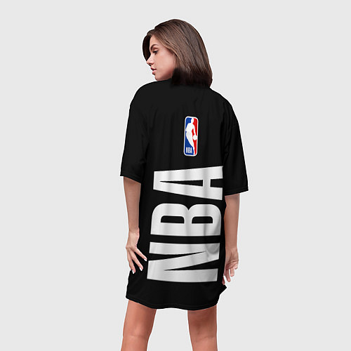 Женская длинная футболка Cleveland Cavaliers basketball / 3D-принт – фото 4