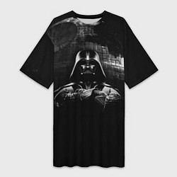 Женская длинная футболка Звёздные войны звезда смерти вейдера