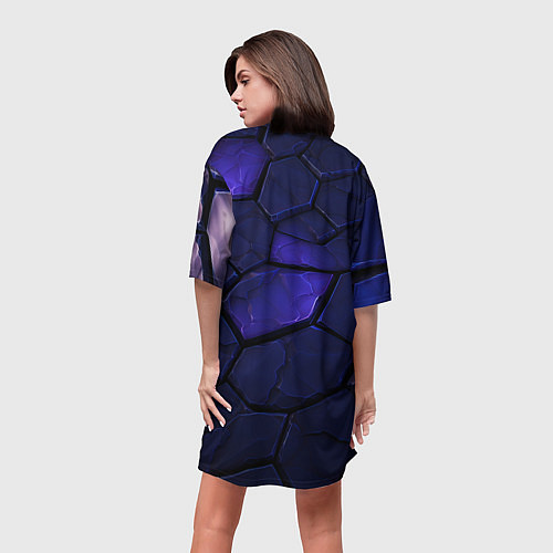 Женская длинная футболка Astro retro style / 3D-принт – фото 4