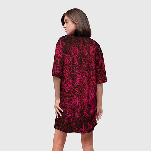 Женская длинная футболка Astro в стиле психоделики / 3D-принт – фото 4