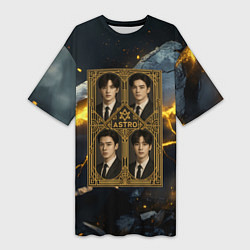 Женская длинная футболка Astro в золотой рамке