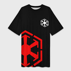 Женская длинная футболка Sith code