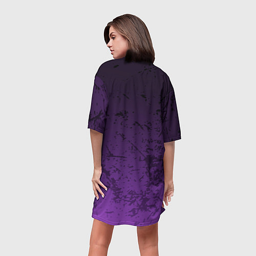 Женская длинная футболка Lazarus: Violet Pattern / 3D-принт – фото 4