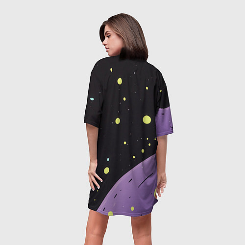 Женская длинная футболка Билли Айлиш в стиле Таро / 3D-принт – фото 4
