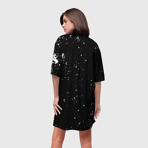 Женская длинная футболка Bones album - глаза / 3D-принт – фото 4