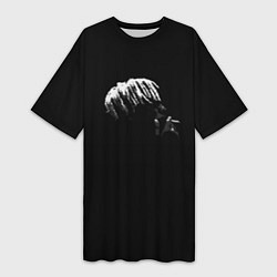 Футболка женская длинная Xxxtentacion dark, цвет: 3D-принт