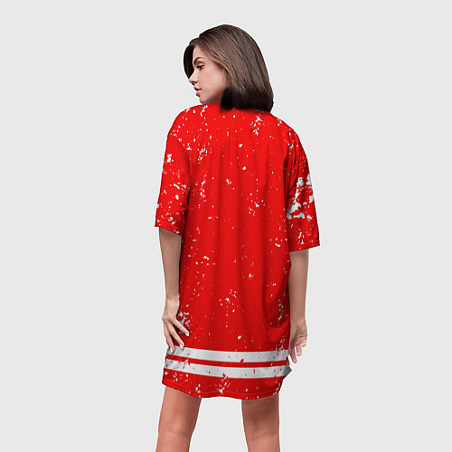 Женская длинная футболка Спартак - воин спарты / 3D-принт – фото 4