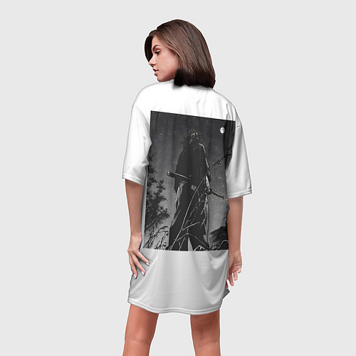 Женская длинная футболка Миямото Мусаси, Vagabond / 3D-принт – фото 4
