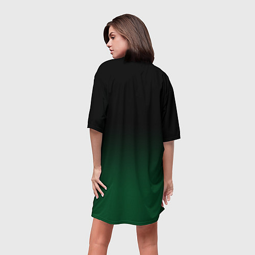 Женская длинная футболка ФК Краснодар - градиент / 3D-принт – фото 4