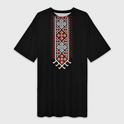 Женская длинная футболка Славянские традиции и символы