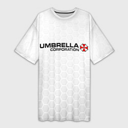 Женская длинная футболка Umbrella white