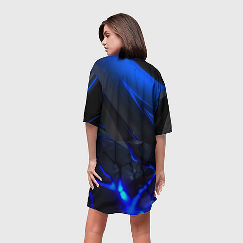 Женская длинная футболка Цепочка Bones / 3D-принт – фото 4