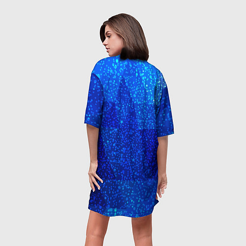 Женская длинная футболка Bones стоит с микрофоном / 3D-принт – фото 4