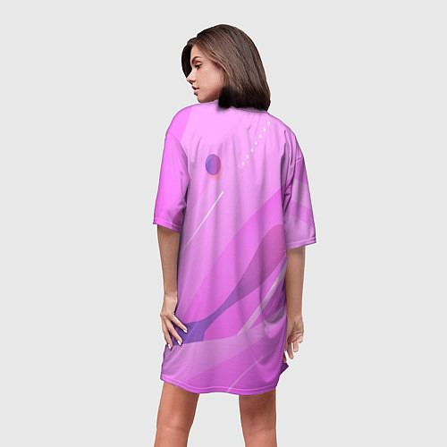 Женская длинная футболка Lana Del Rey прыгает / 3D-принт – фото 4