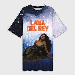 Женская длинная футболка Lana Del Rey лежит