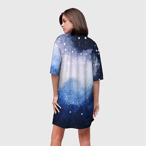 Женская длинная футболка Lana Del Rey лежит / 3D-принт – фото 4