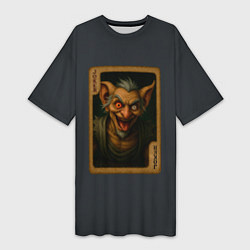 Футболка женская длинная Сёкс: джокер, цвет: 3D-принт