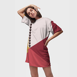 Футболка женская длинная Колор-блок фруктовый чиа пудинг, цвет: 3D-принт — фото 2