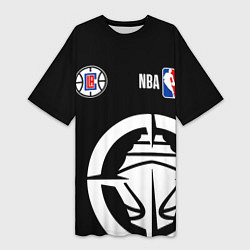 Женская длинная футболка Клипперс - НБА команда