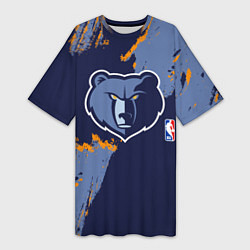 Женская длинная футболка Мемфис Гриззлис - логотип команды