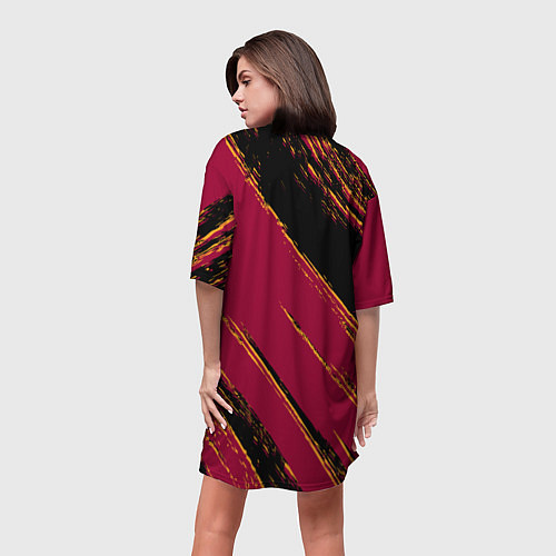 Женская длинная футболка Майами Хит - цвета команды / 3D-принт – фото 4