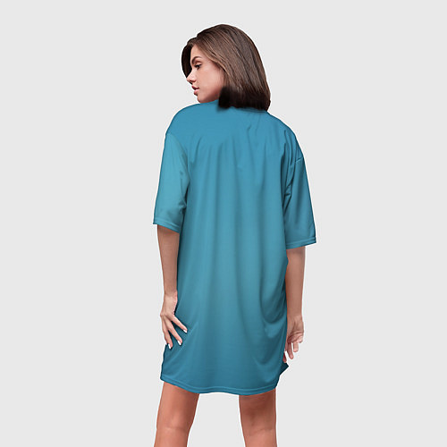 Женская длинная футболка Девушка в очках / 3D-принт – фото 4