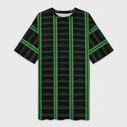 Футболка женская длинная Color black cage, цвет: 3D-принт