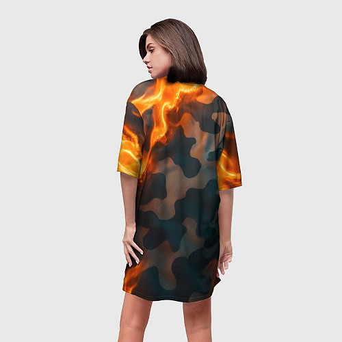 Женская длинная футболка Медведь у штурвала МВФ / 3D-принт – фото 4