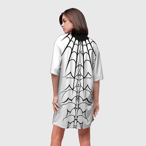 Женская длинная футболка Паук на белом - the web of Fate / 3D-принт – фото 4