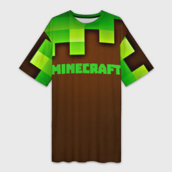 Женская длинная футболка Minecraft forever