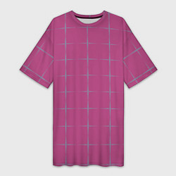 Футболка женская длинная Color pink stripes, цвет: 3D-принт