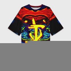 Футболка женская длинная Doom hyper monster, цвет: 3D-принт