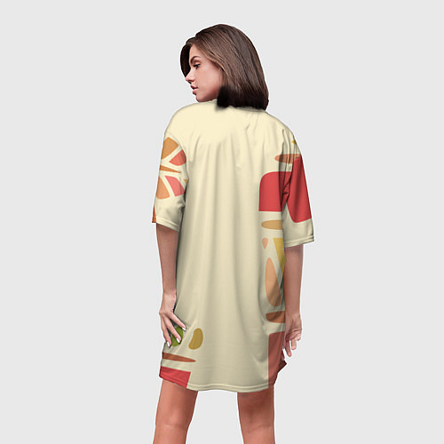 Женская длинная футболка Нефертити / 3D-принт – фото 4